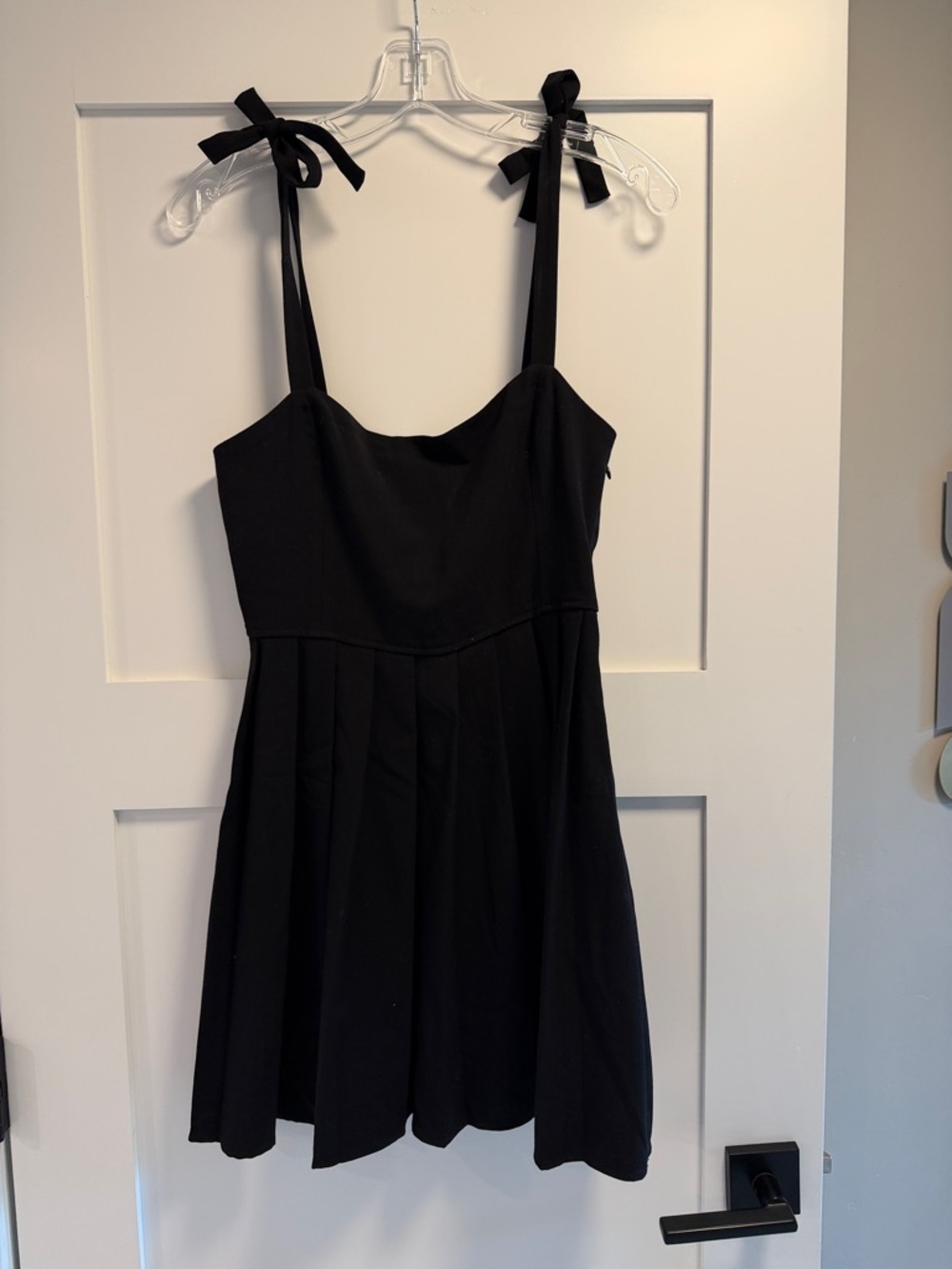 Nordstrom Black Tie-Shoulder Mini Dress